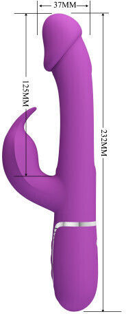 Pretty Love Tongue Vibrator Vibrator Rabbit with Remote Control Purple