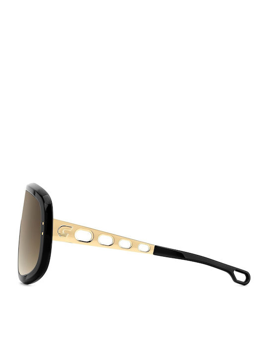 Carrera Unisex Sunglasses With Black Horn-Rimmed Frame And Grey Gradient Lens Flaglab 17 2M2/86