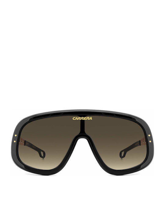 Carrera Unisex Sunglasses With Black Horn-Rimmed Frame And Grey Gradient Lens Flaglab 17 2M2/86