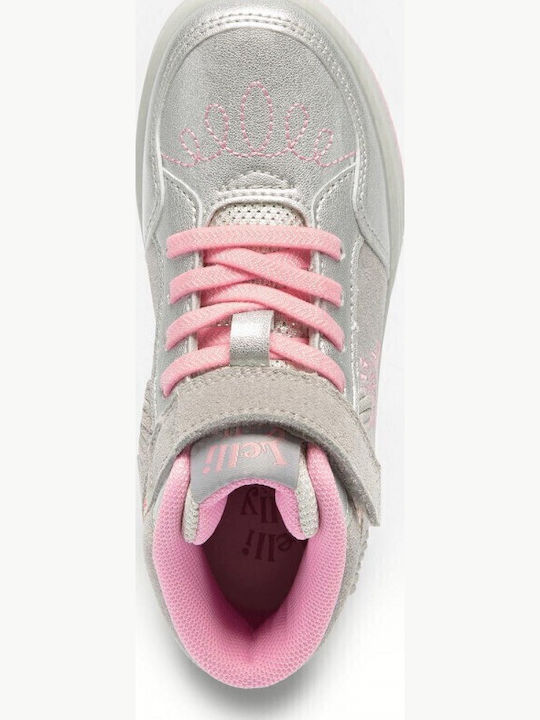 Kids Sneakers High with Scratch Silver