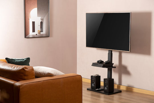 Brateck FS32-46 Βάση Τηλεόρασης Δαπέδου έως 75" και 40kg Μαύρο