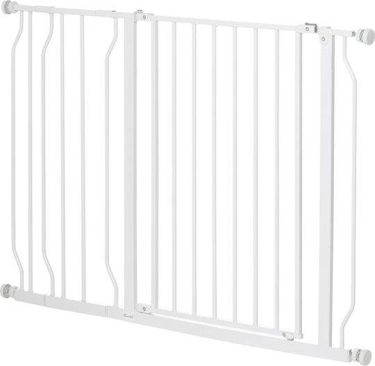 Pawhut Вратичка За Куче 115x76см Бяла