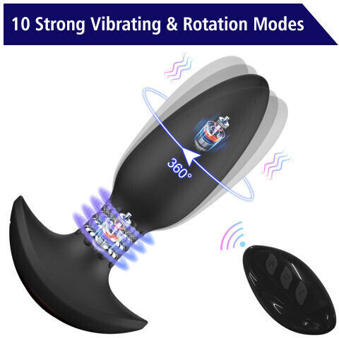ToyBox Anal Plug with Wireless Functionality and Vibration Black
