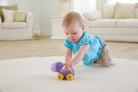 Mattel Избутване насам-натам Hop Along Hippo със звуци