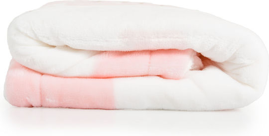 Cangaroo Κουβέρτα Αγκαλιάς & Λίκνου Little Friends Fleece Ροζ Pink 80x110εκ.