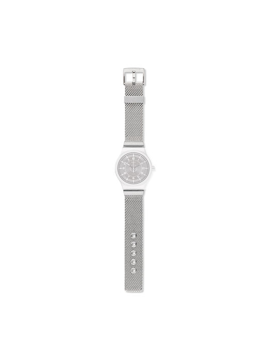 Swatch Sistem Μεταλλικό Μπρασελέ Ασημί 19.6mm