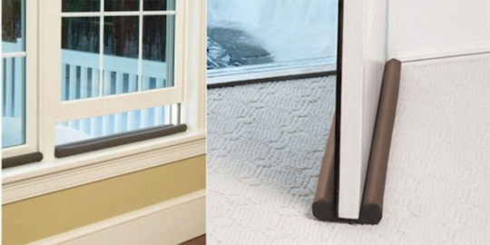 TnS Foam Double Draft Stopper Window / Door in Black Color 3cm