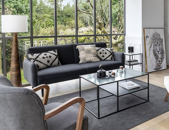 Atmosphera Joanne Wohnzimmer Teppich Rechteck Schwarz 160x230cm
