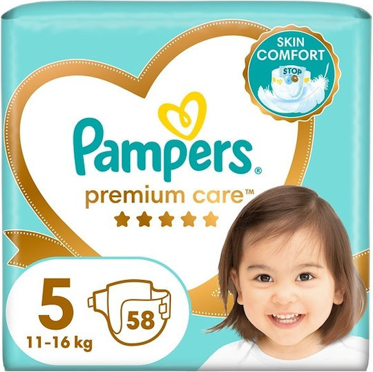 Pampers Tape Diapers Premium Care No. 5 for 11-16 kgkg 58pcs