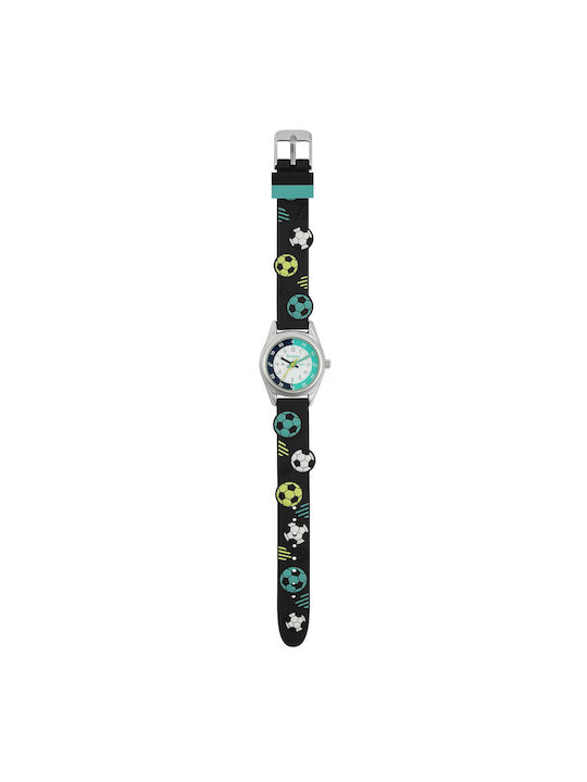 Tikkers Kids Analog Watch with Silicone Strap Black