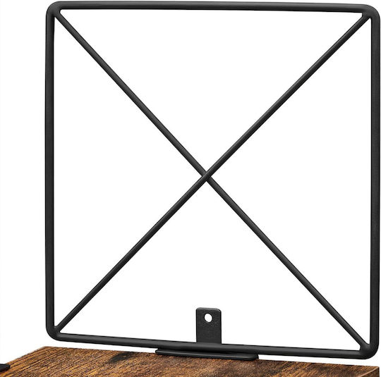 Raft Colțar Rustic Maro și Negru 20x20x128cm