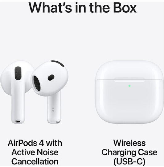 Apple AirPods (4th generation) Earbud Bluetooth Handsfree Earphones with Sweat Resistance and Charging Case White