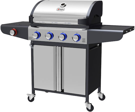 Campfire Gasgrill Rost 63cmx40cmcm mit 4 cm 3.2kW und Seitenbrenner