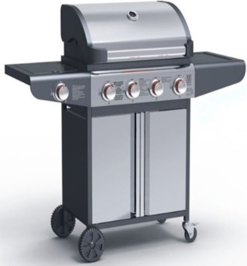 Campfire Gasgrill Rost 73cmx40cmcm mit 6 cm 2.5kW und Seitenbrenner