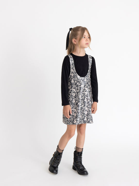 Alice Children's Dress with Sequins black