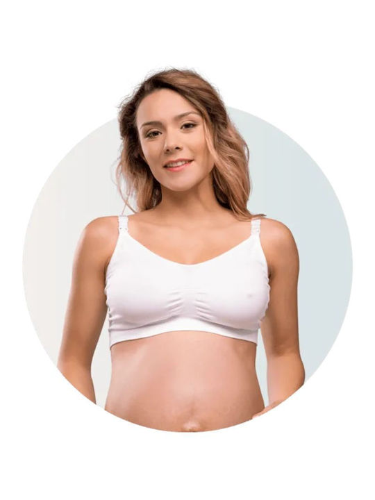 Carriwell Maternity & Nursing Bra with Clips White