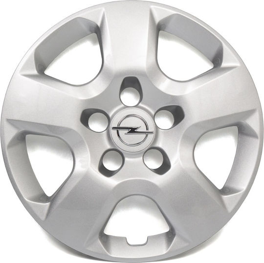 Opel Car Hubcap Set with Opel Emblem 16" 1pc Silver