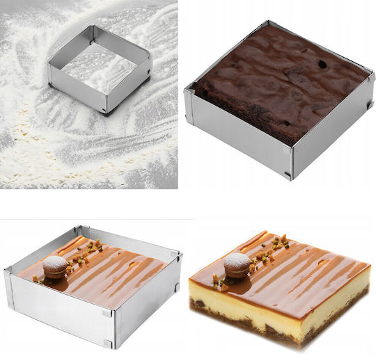 Adjustable Metal Mold Pufo Cake Cake Pastries Silver