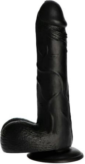 Toyz4lovers Ρεαλιστικό Dildo με Όρχεις Μαύρο 23cm