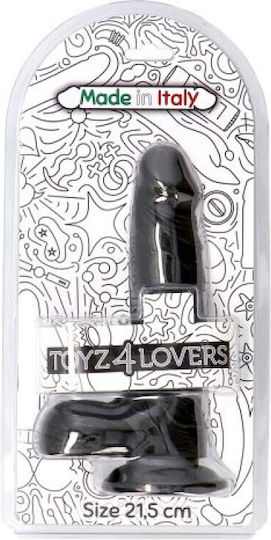 Toyz4lovers Ρεαλιστικό Dildo με Όρχεις και Βεντούζα Μαύρο 21.5cm
