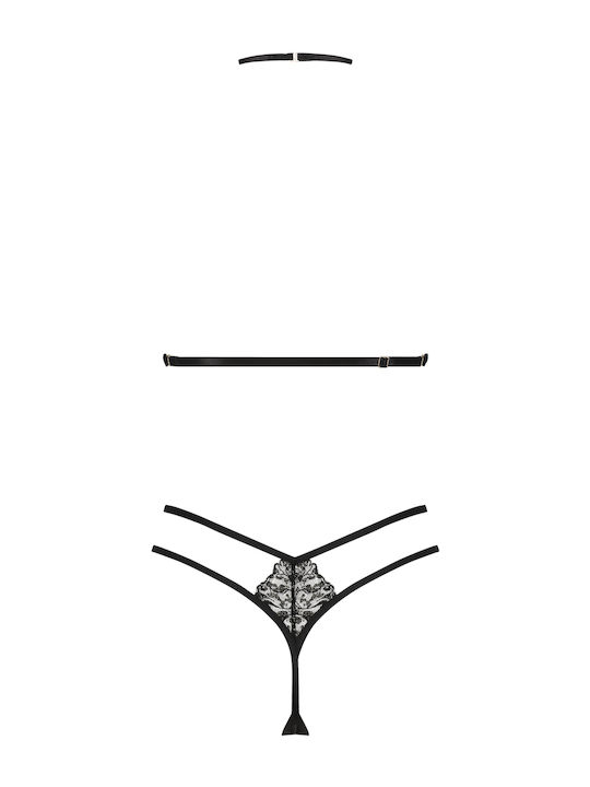 Hunkemöller Секси Боди Черен