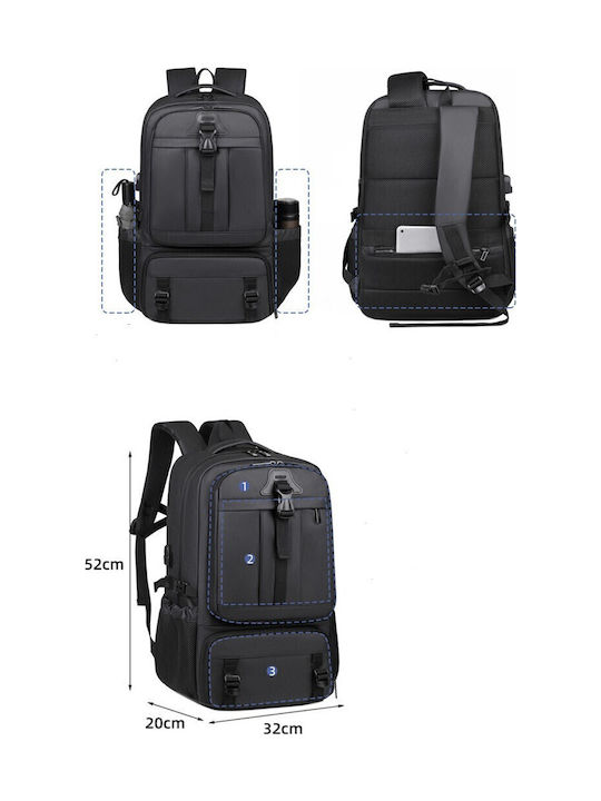 R&J Backpack Waterproof 33lt Black