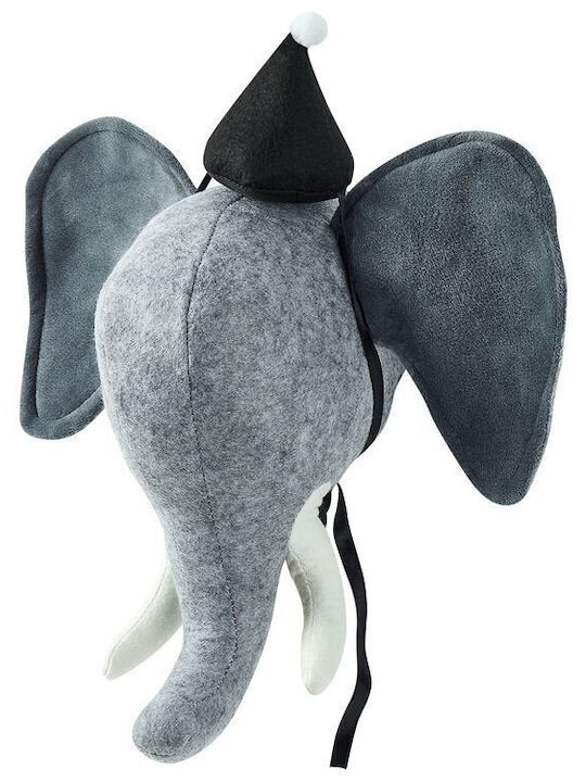 Decorațiune de Perete din Pluș Elefant Gri Badou