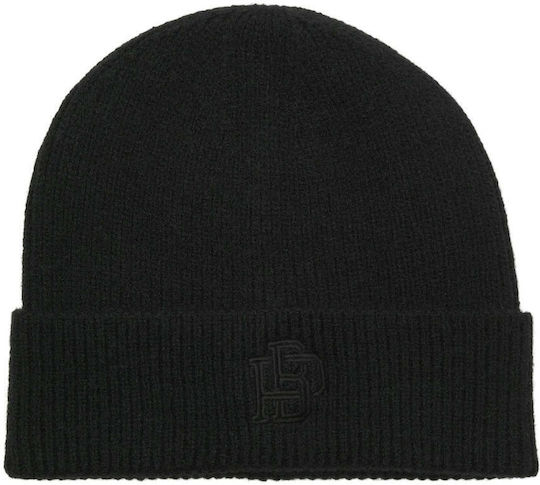 Männer Set mit Beanie Gestrickt in Schwarz Farbe