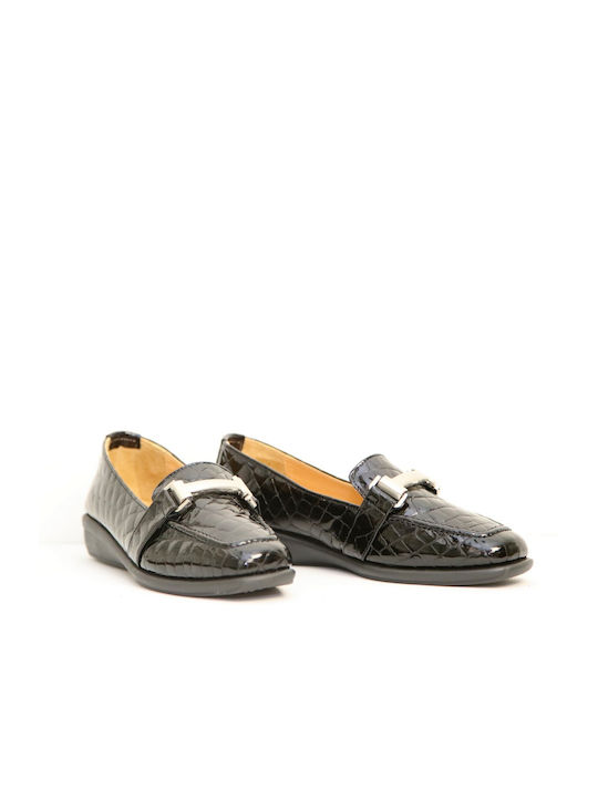 Relax Anatomic Leather Women's Loafers in Black Color