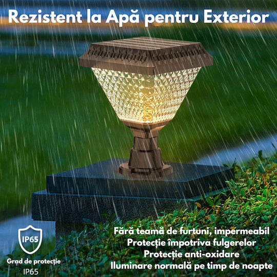 Stâlpi de Lumină Solară pentru Grădină Garduri Led 6 Culori Rgb 3 Moduri de Iluminare Neutru Cald Rece Rezistent la Apă Rezistent la Intemperii Ip65 Panou Fotovoltaic de Înaltă Eficiență Iluminare