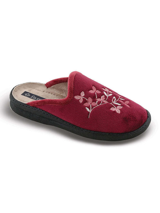 FAME Anatomical Women's Slippers in Burgundy color