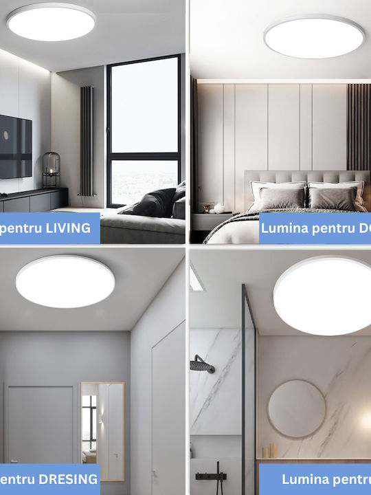 Στρογγυλό LED Panel 38W με Θερμό Λευκό Φως 3000K