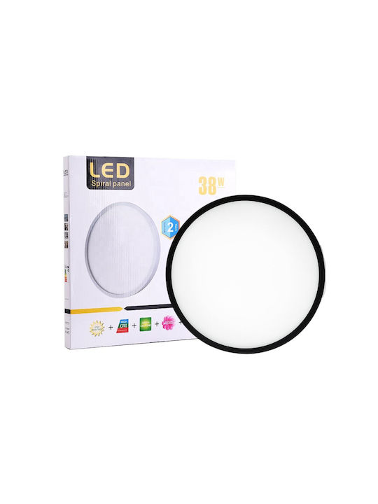Round LED Panel 38W with Warm White Light 3000K