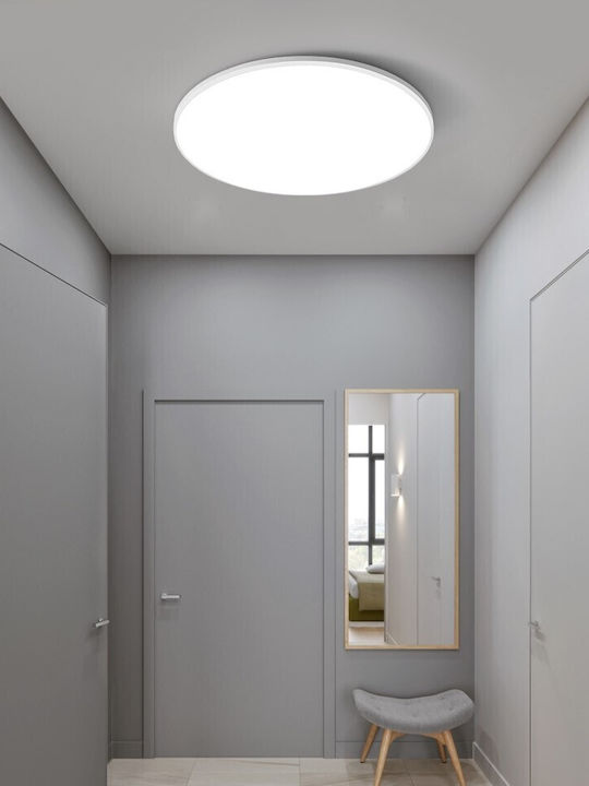 Στρογγυλό LED Panel 38W με Θερμό Λευκό Φως 3000K