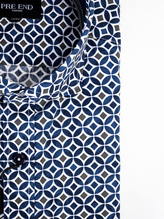 Long-sleeved Shirt White, Blue