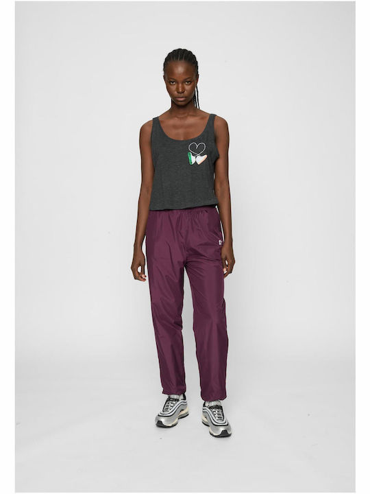 Bluza Damă Bumbac Fără Mâneci Charcoal