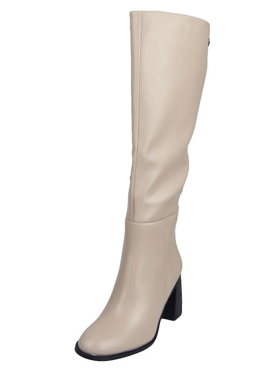 Mairiboo for Envie Women's Boots with High Heel Beige