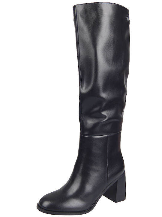 Synthetic Leather High Heel Women's Boots Black