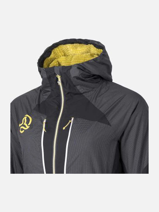 Women's for Hiking Short Sports Jacket for Winter with Hood Grey