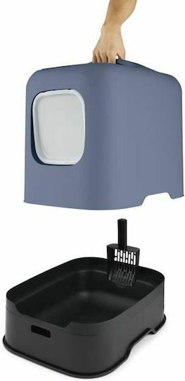 Rotho My Pet Cat Toilet Closed Blue L51 x W39.5 x H44.3cm