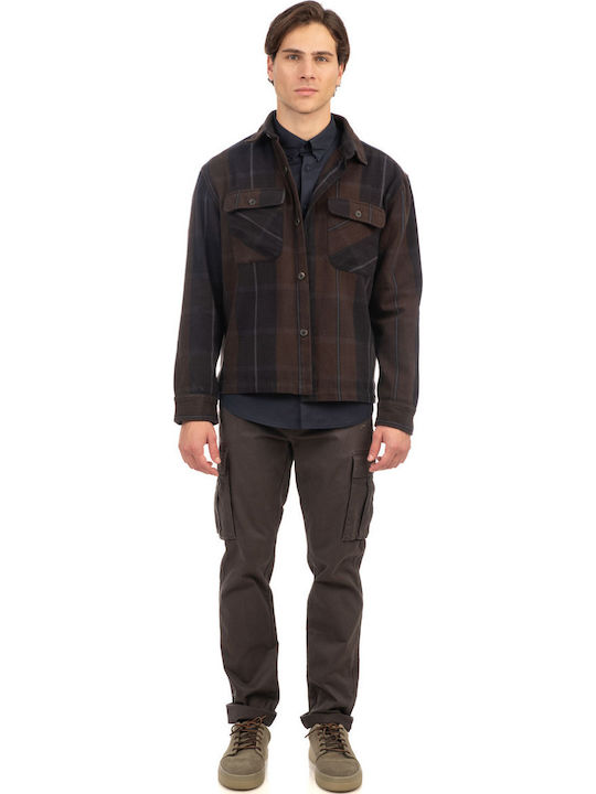 Rebase Flannel Overshirt Dark Navy