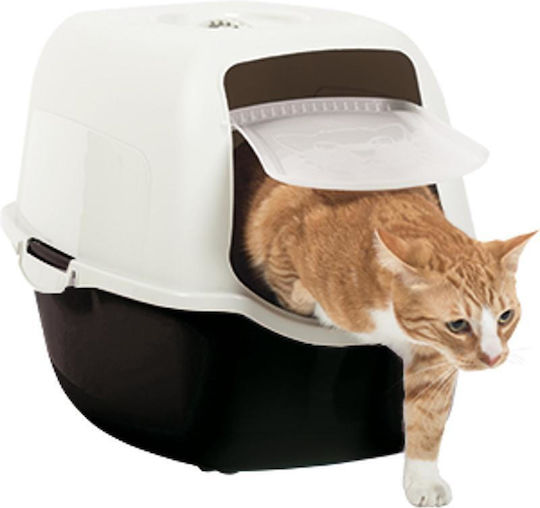 Rotho My Pet Bailey Katzentoilette Geschlossen Schwarz L56 x B40 x H39cm
