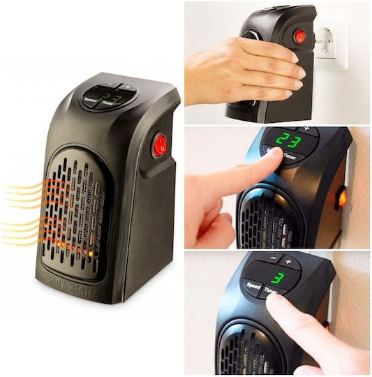 Fan Heater Room Wall Negru 400W