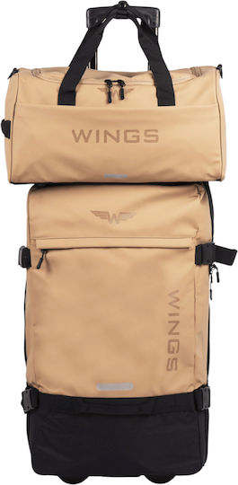 Wings Пътни Чанти 27л Сиви От Изкуствена Кожа M46см