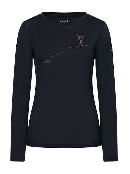 Women's Long Sleeve Black Top