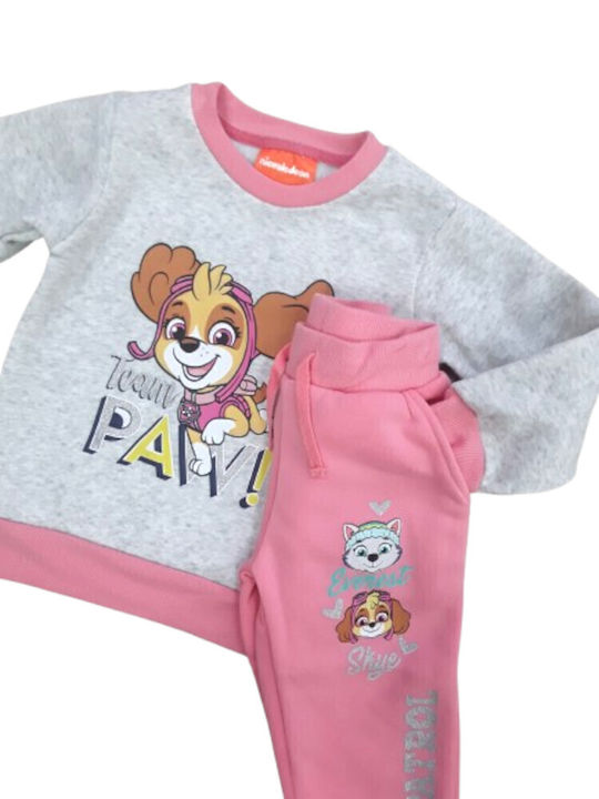 Kids Sweatpants Set Pink 2pcs