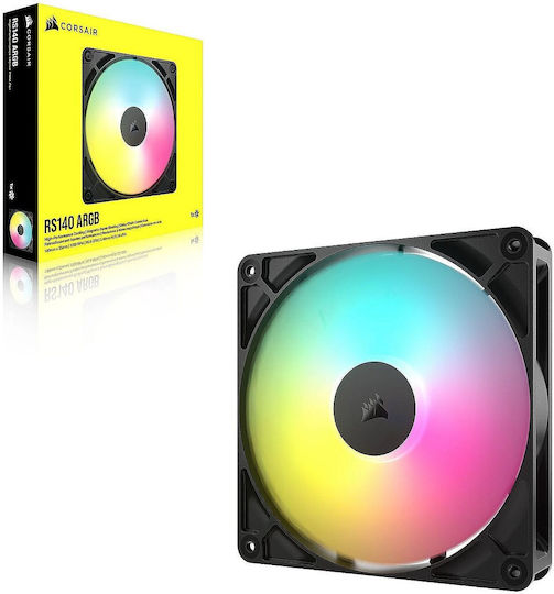 Corsair RS140 Case Fan 1700rpm 95.5cfm with ARGB Lighting and 4-Pin PWM Connection