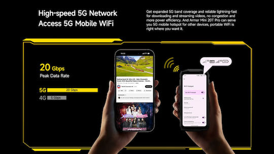 Ulefone Armor Mini 20T Pro 5G Dual SIM (8/256GB) Ανθεκτικό Smartphone Frost Black