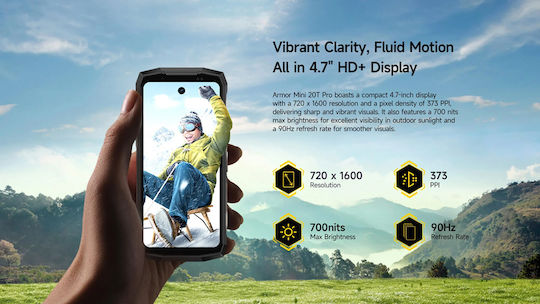 Ulefone Armor Mini 20T Pro 5G Dual SIM (8/256GB) Ανθεκτικό Smartphone Frost Black