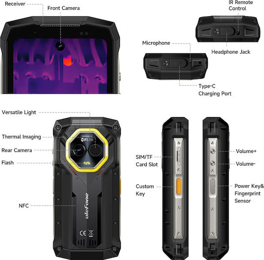 Ulefone Armor Mini 20T Pro 5G Dual SIM (8/256GB) Ανθεκτικό Smartphone Frost Black
